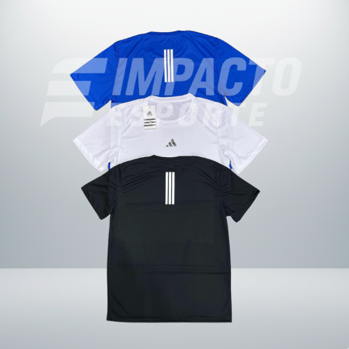 Kit com 3 camisetas dri-fit adidas