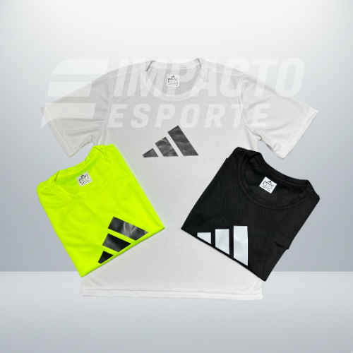 Kit com 3 camisetas adidas dri-fit