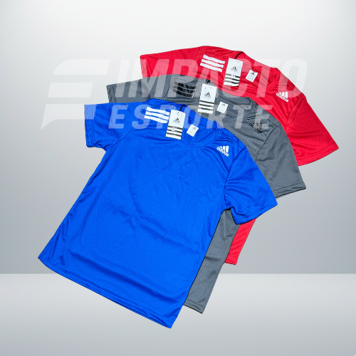 Kit com 3 camisetas dri-fit adidas