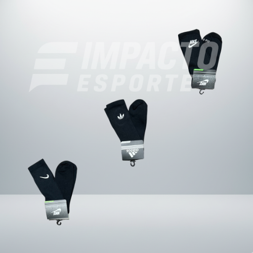 Kit com 3 pares de meias de alta qualidade