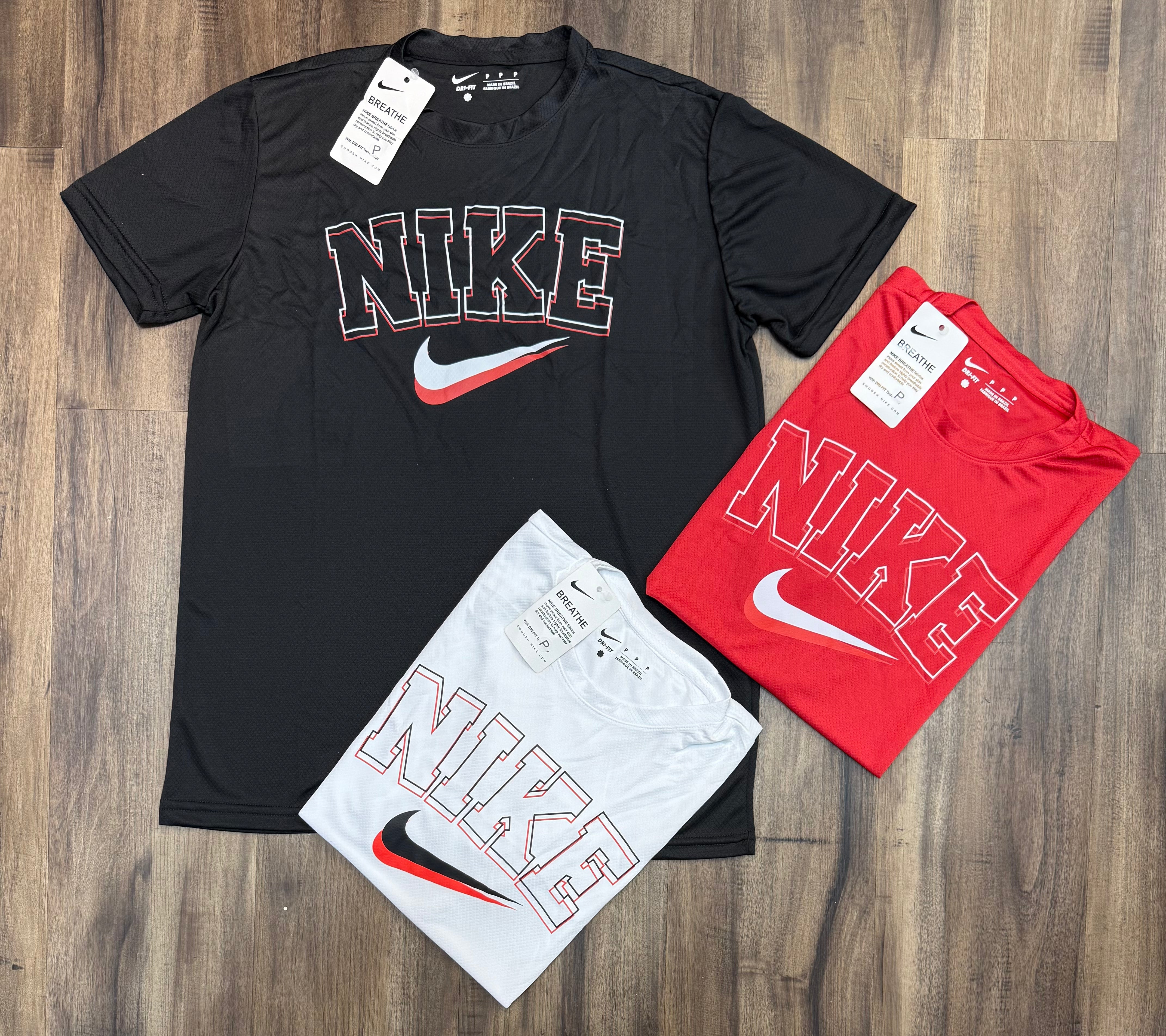 Kit com 3 camisetas dri-fit Nike