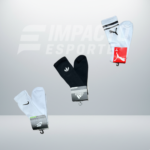 Kit com 3 pares de meias de alta qualidade