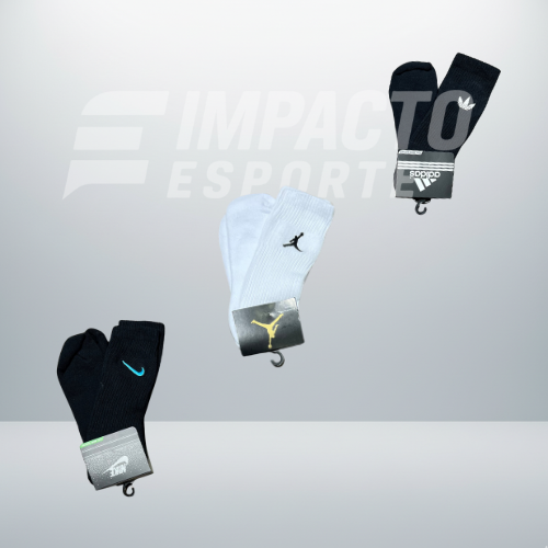 Kit com 3 pares de meias de alta qualidade