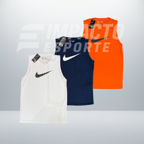 Kit com 3 regatas nike dri-fit