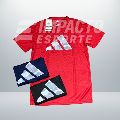 Kit com 3 camisetas adidas dri-fit