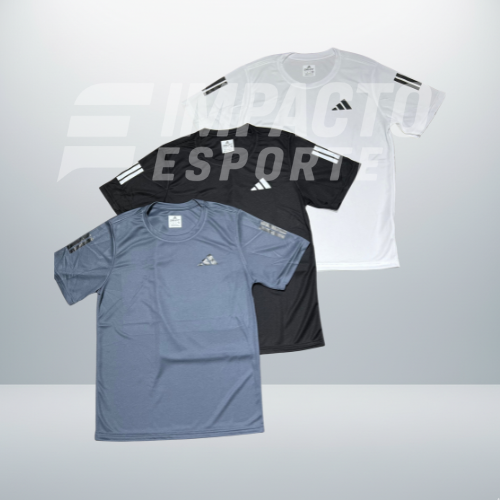Kit com 3 camisetas dri-fit adidas