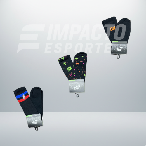 Kit com 3 pares de meias de alta qualidade