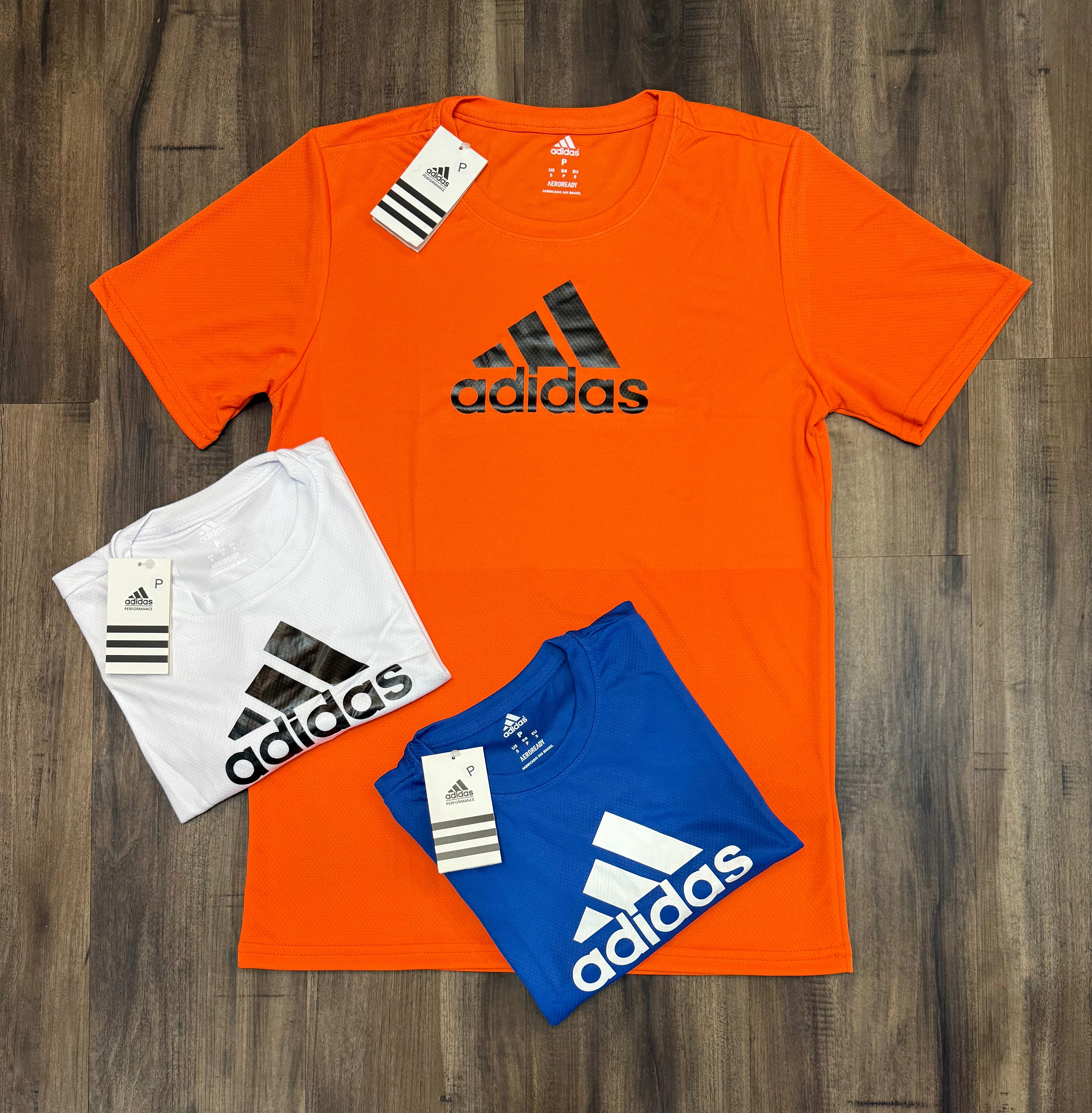 Kit com 3 camisetas dri-fit adidas