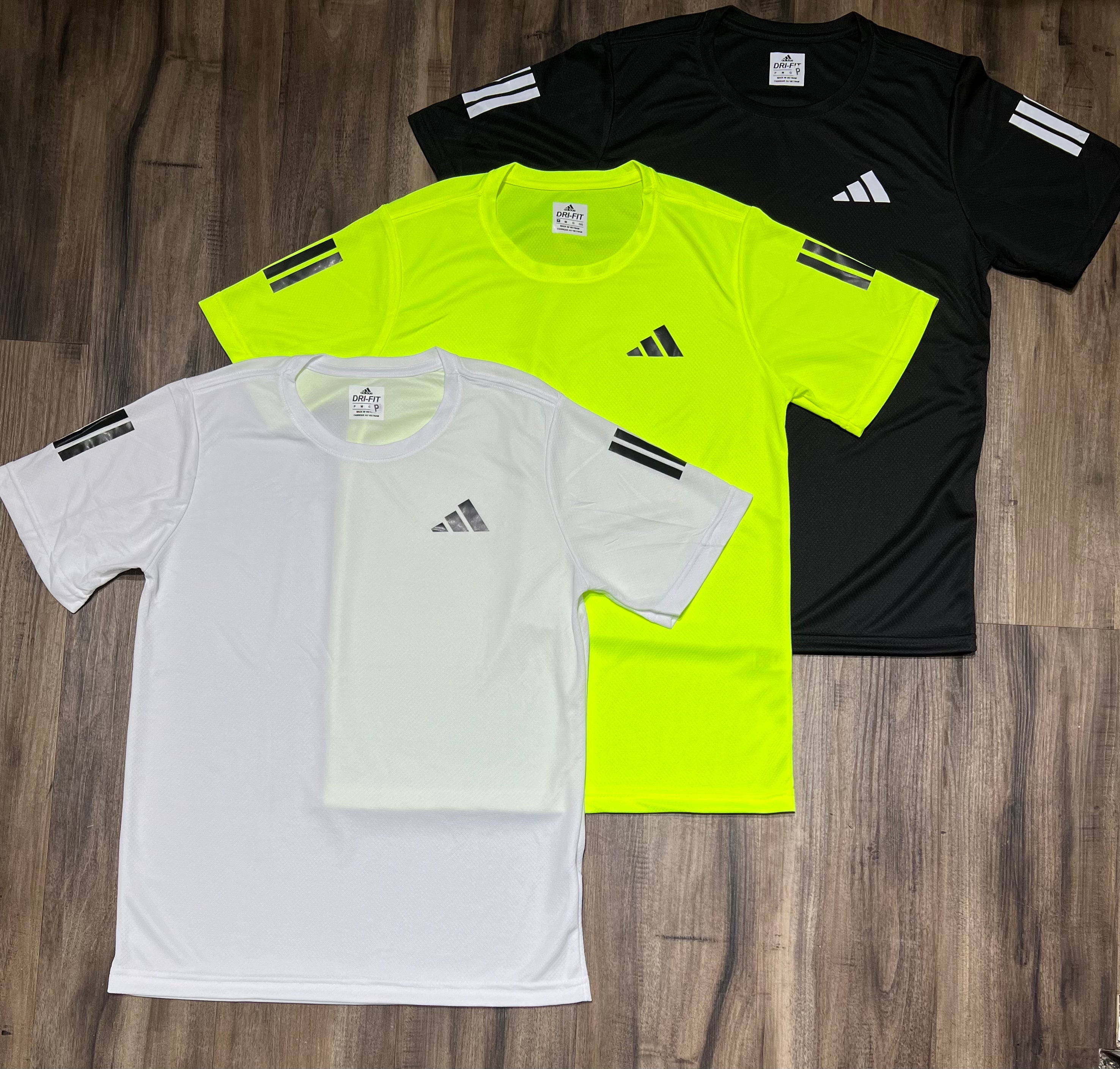 Kit com 3 camisetas dri-fit adidas