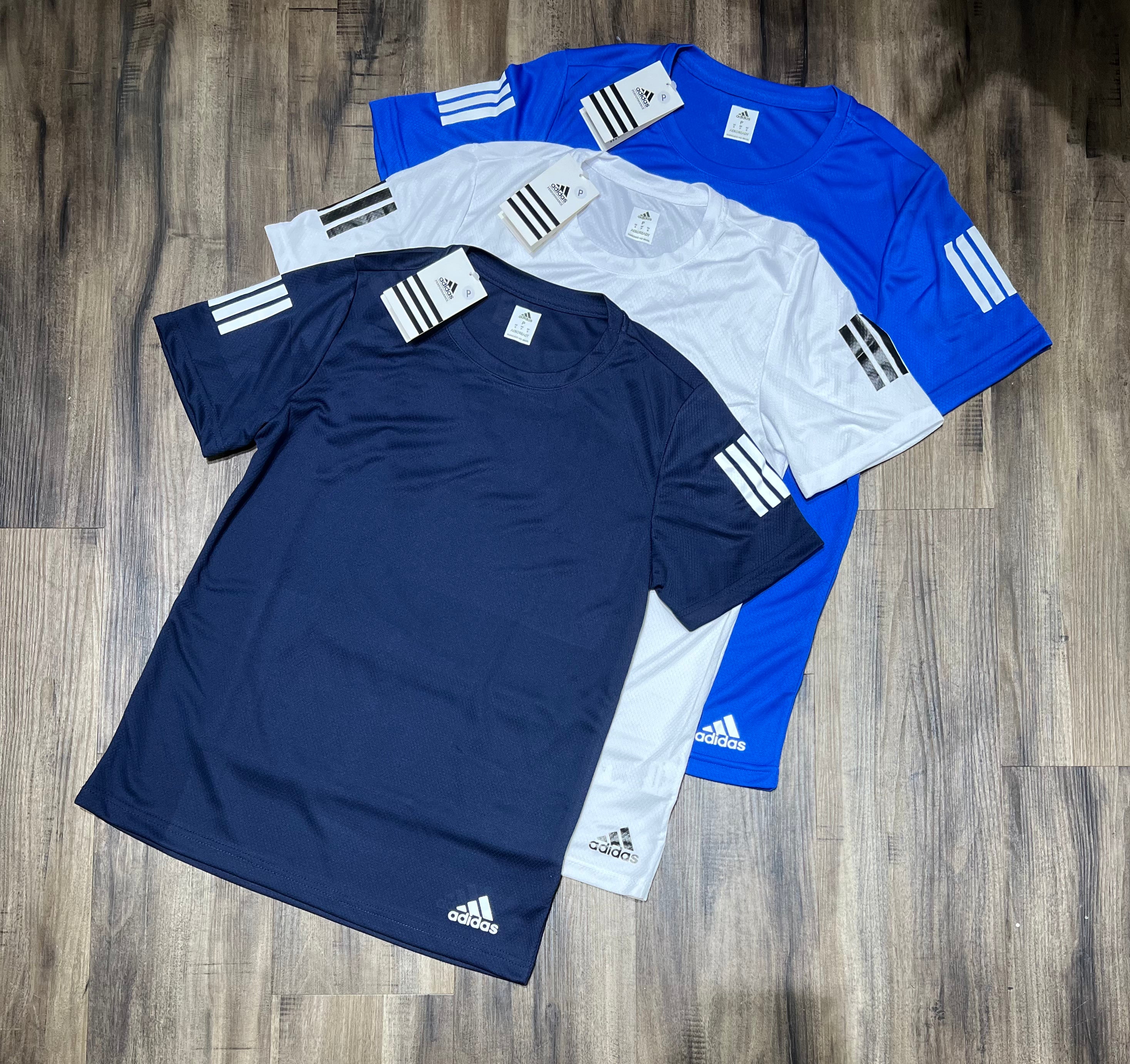 Kit com 3 camisetas dri-fit adidas