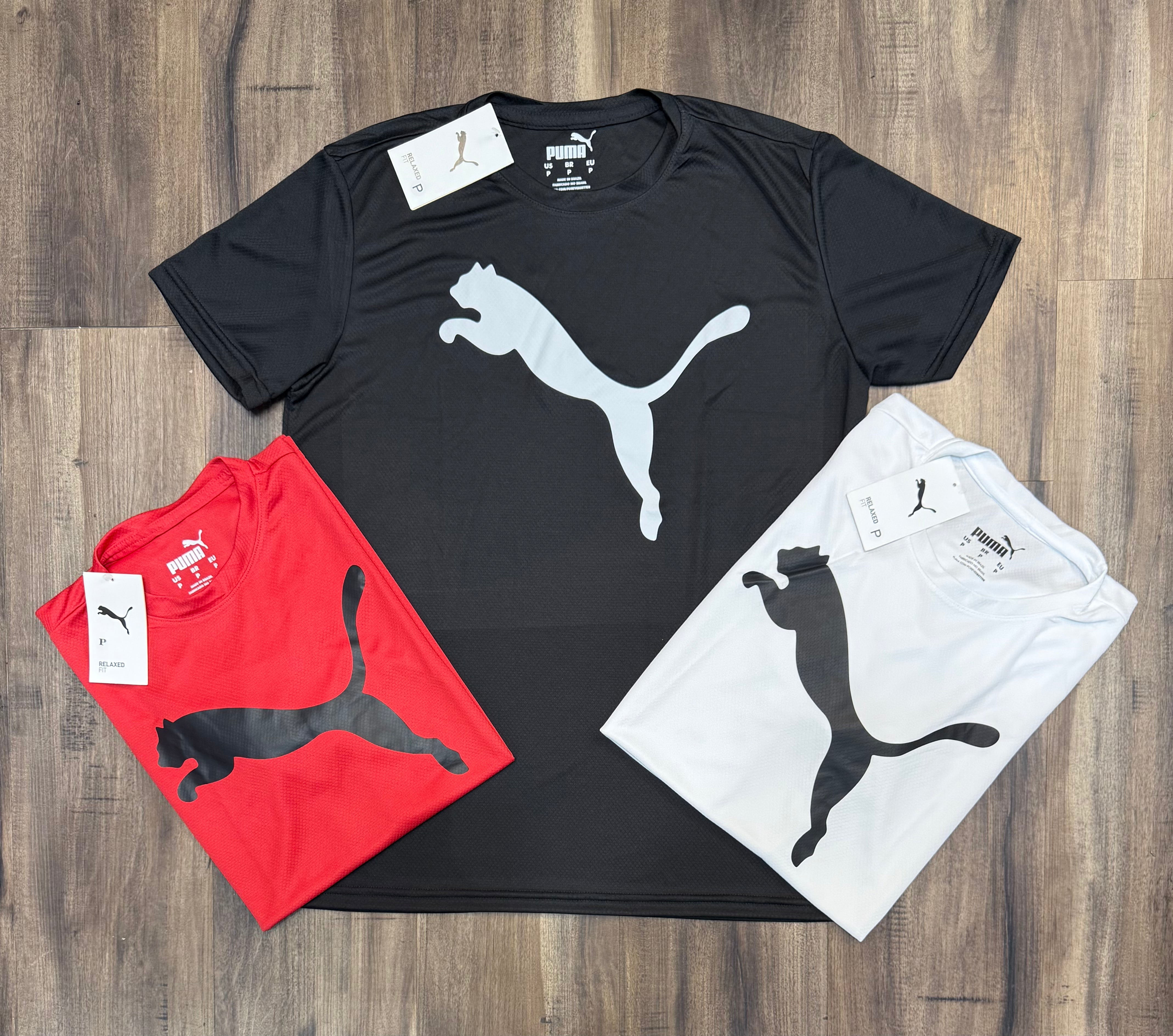 Kit com 3 camisetas puma dri-fit